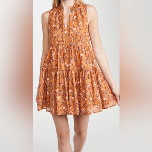 BB Dakota burnt orange Floral Dress